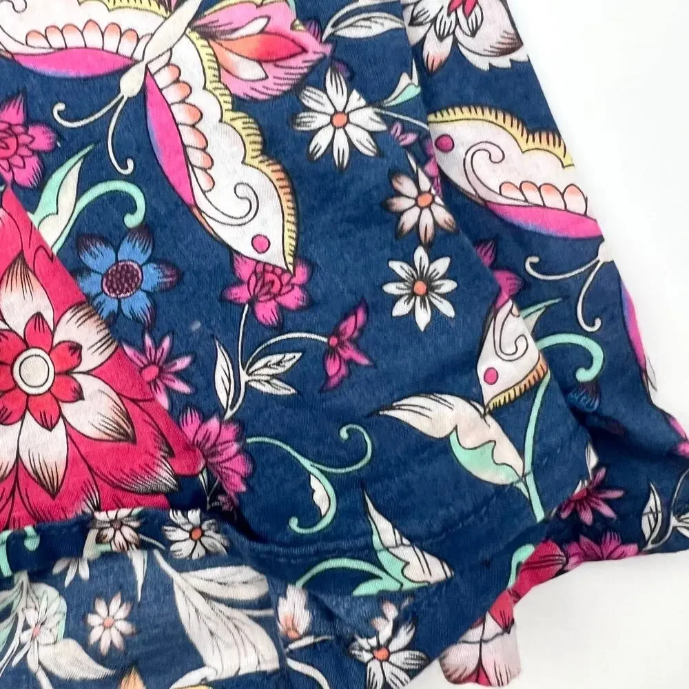 Gap Navy Ribbed Floral Dress